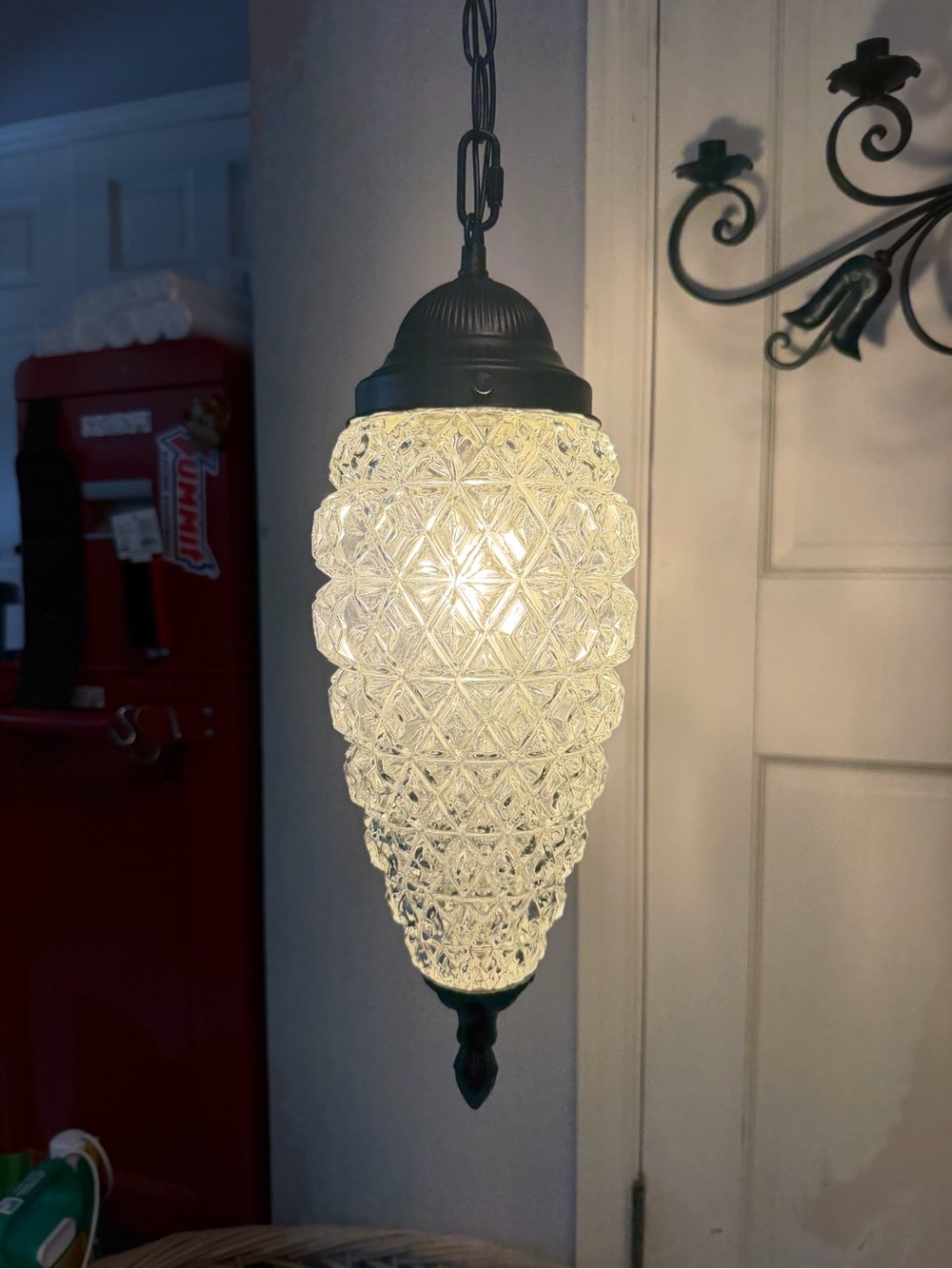Large Vintage Hollywood Regency Pendant Light